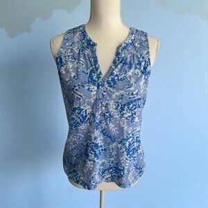 LILLY PULITZER Sea Turtle Blue Tank Top Size Small
